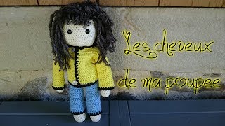 Tuto Crochet quotLes cheveux de ma poupée 1er façon quot [upl. by Irelav]