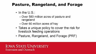 Pasture Rangeland and Forage Insurance [upl. by Edrahc]