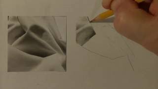 HOW TO DRAW Fabric Folds  Realistic Graphite Drawing Lesson Tutorial [upl. by Grunberg933]