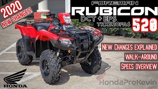 2020 Honda Foreman RUBICON 520 DCT  EPS ATV Review of Specs  Changes amp WalkAround TRX520FA6 [upl. by Ylrahc]