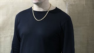 i822  9ct Gold Italian Rope Chain 6mm 22quot [upl. by Nosae31]