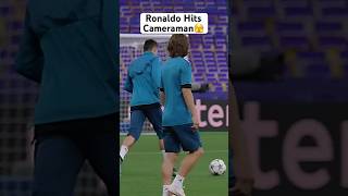 RONALDO HITS CAMERAMAN🫣😂youtubeshorts shorts short football cristianoronaldo [upl. by Haywood]