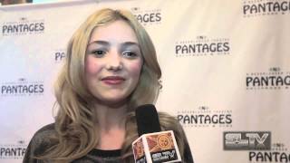 Peyton List talks to SLTV about living in New York Her love for Broadway and her Disney Show [upl. by Enilorak]