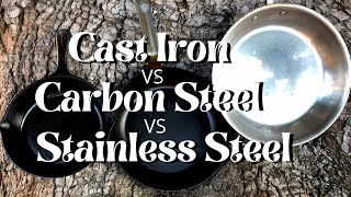 Cast Iron Vs Carbon Steel Vs Stainless Steel  Which Skillet Should You Buy [upl. by Ahsercal386]