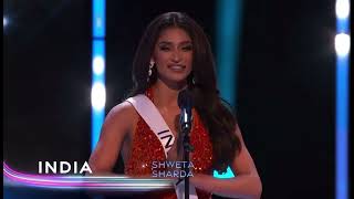 Shweta Sharda at the opening introduction segment of the 72nd Miss Universe Preliminary Competition [upl. by Dhiman166]