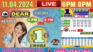 Lottery live dear sambad 6PM 8PM result today 11042024 nagaland lottery live [upl. by Rus849]