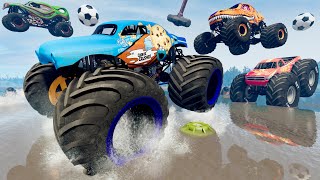 Monster Truck Mud Battle 56  BeamNG Drive  Griffs Garage [upl. by Valeda9]