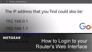 How to Login to your NETGEAR Routers Web Interface  PC and Mac [upl. by Rosenfeld756]