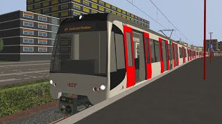 Metro Simulator Beta 3181 Rijndam  Lijn M3 Rijnland ZKH  Centraal Station [upl. by Yokoyama]