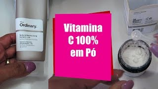 VITAMINA C 100 EM PÓ LASCORBIC ACID POWDER THE ORDINARY  JOANNA MARIA A CAPIXABA NA ISLÂNDIA [upl. by Hazrit]