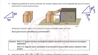 8 Sınıf Matematik 2 Dönem 2 Ortak Yazılı MEB Örnek Senaryolar Soruların Çözümleri [upl. by Yrot]