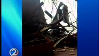 Roof of Farrington High School auditorium collapses [upl. by Enaujed]