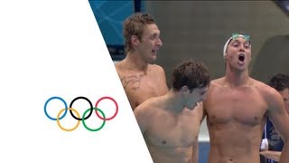 France Win Gold In 4x100m Freestyle Relay Final  London 2012 Olympics [upl. by Luebke974]