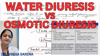 Water diuresis VS Osmotic diuresis causes and effects [upl. by Bor925]