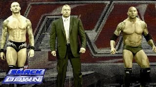 Evolution reunites to humble The Shield on Raw SmackDown April 18 2014 [upl. by Frasier]