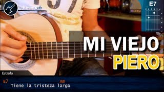 Cómo tocar quotViejo Mi Querido Viejoquot de Piero en Guitarra Acústica HD Tutorial  Christianvib [upl. by Zitvaa917]