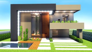 Minecraft Tutorial  Como fazer uma Casa Moderna Manyacraft [upl. by Brookner177]