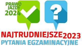 🎯Najtrudniejsze 🎯pytania z egzaminu na prawo jazdy 2023 [upl. by Eyeleen]