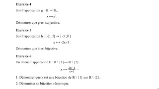 Fonction et Application  applications injective surjective bijective et bijection réciproque [upl. by Marietta]