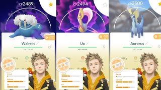 Ultra League Walrein Cresselia Aurorus team is TERRIFIC in Pokemon Go [upl. by Lorianne20]