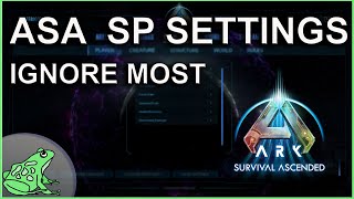 Ark Survival Ascended Singleplayer Settings [upl. by Kennie]