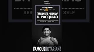 Famous amp Celebrated Rotarians spanning over a century of Rotarys history Manny Pacquiao [upl. by Argile]