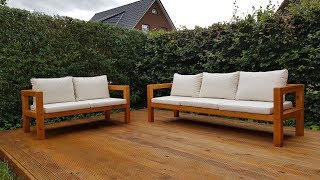 DIY 2Sitzer Gartenbank selber bauen  Homemade Outdoor Sofa [upl. by Nayar934]