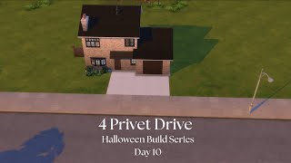 4 Privet Drive  Sims 4 Speed Build  Halloween Build Series Day 10 [upl. by Kissie]