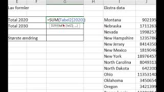 Excel kursus 8  Excel tabeller [upl. by Otes]