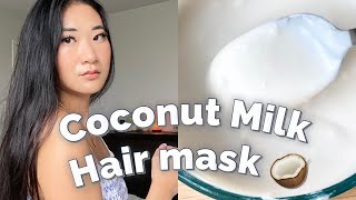 Coconut Milk Hair Mask  Easy Way to Restore amp Grow hair [upl. by Skillern127]