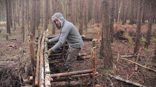 5 Bushcraft Shelters  Full Camp Builds Start to Finish [upl. by Egiedan234]