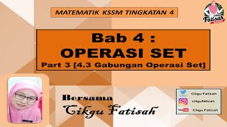 Bab 4  Operasi Set Part 3 Matematik KSSM Ting4 [upl. by Jessica]