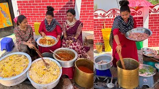 Maa peddammai birthday ki annadanamChicken curry Chicken sherwamealmaker biryani [upl. by Mccreery545]