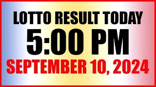 Lotto Result Today 5pm september 10 2024 Swertres Ez2 Pcso [upl. by Oiligriv]