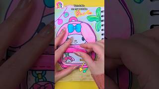 My Melody Bag Paper DIY asmr schoolbag diy shorts [upl. by Ulric]