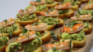 Smashed Spiced Avocado amp Prawn Crostini Recipe  Woolworths [upl. by Eirb]