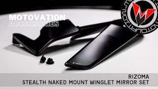 Rizoma  STEALTH Naked Mount Winglet Mirror Set [upl. by Kamaria]