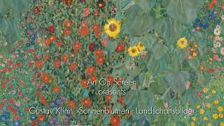 Bauerngarten mit Sonnenblumen Gustav Klimt Landschaftsbilder und Gemälde  Art On Screen [upl. by Otir977]