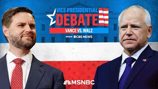 Full Debate Walz vs Vance Vice Presidential Debate I MSNBC [upl. by Kirst513]