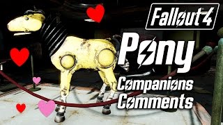 Fallout 4  Giddyup Buttercup Pony  All Companions Comments [upl. by Vahe795]