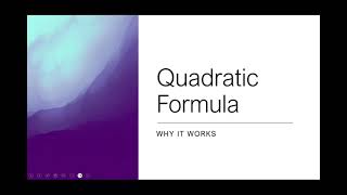 Quadratic Formula How it is Derived [upl. by Divine]