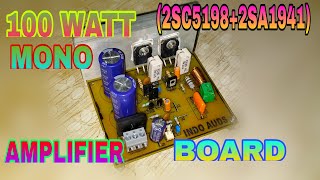 100 WATT 2SC51982SA1941 MONO AMPLIFIER BORAD [upl. by Etteniuq]