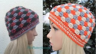 How to Crochet Multicolor Beanie Hat Pattern 361│by ThePatternFamily [upl. by Hally]