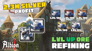 Earn Silver while Leveling Up Ore Refining  Albion Online [upl. by Fleurette]