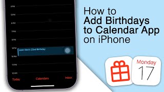 How to Add Birthdays on Apple Calendar on iPhone [upl. by Ylle]