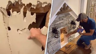 Man tears down his closet to build his dog a luxury home [upl. by Kopans714]