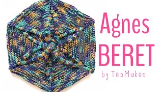 How to knit a beret  Agnes Beret  TeoMakes [upl. by Missie]