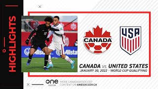 HIGHLIGHTS Canada vs United States World Cup Qualifying Jan 27 2022 [upl. by Negiam]