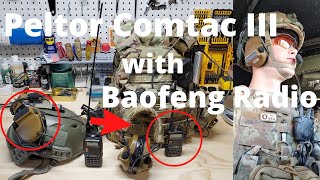 How to connect Peltors comtac III to Baofeng Ham radio [upl. by Belak]