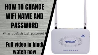 Uniway onu wifi password change [upl. by Milore576]